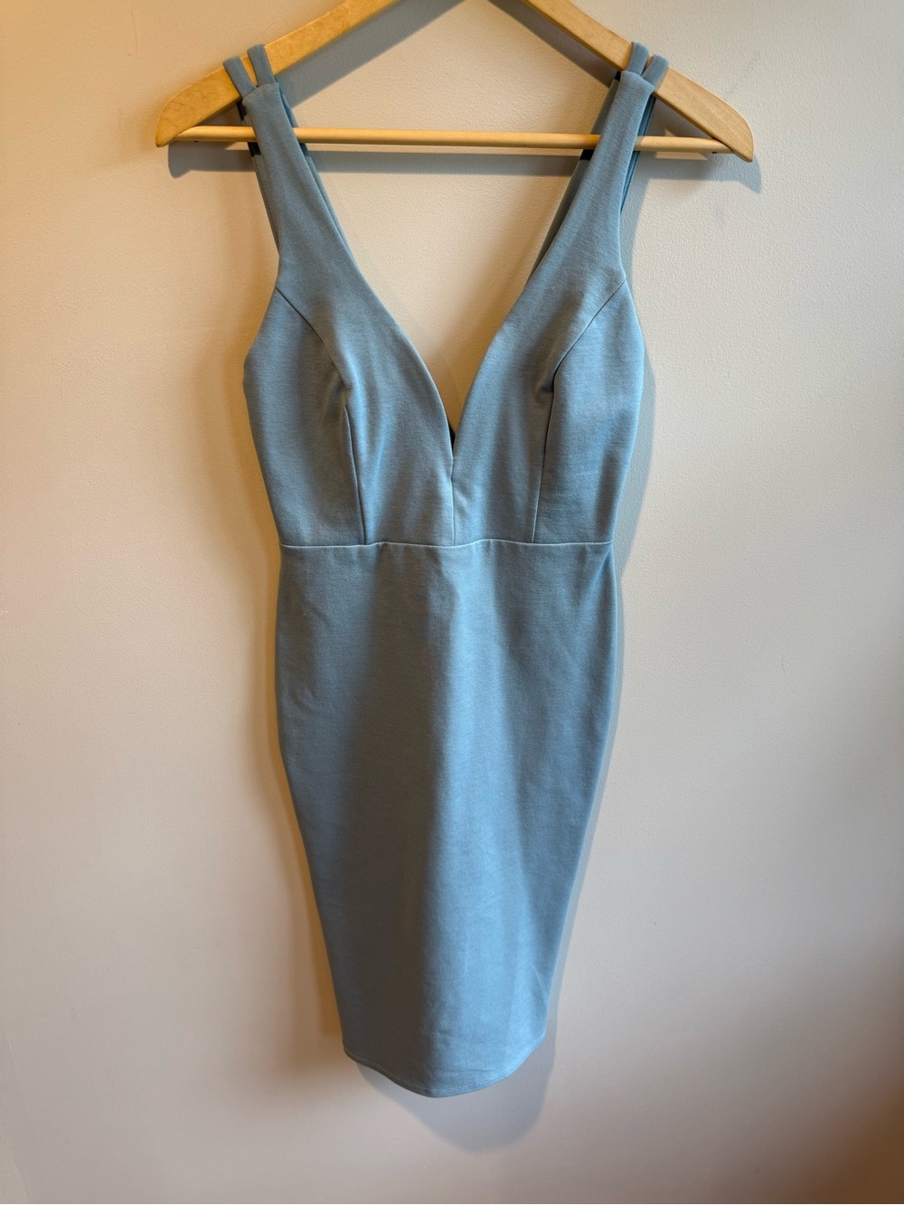 Lulus Gracefully Yours Light Blue Strappy Midi Dress, size m